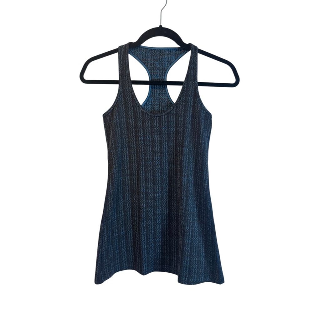 Lululemon Racerback Tank Top Blue/Black Pattern – Size 4
